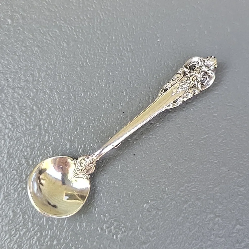 Wallace Vintage Antique Sterling Silver 925 Mini Spoon Brooch Pin